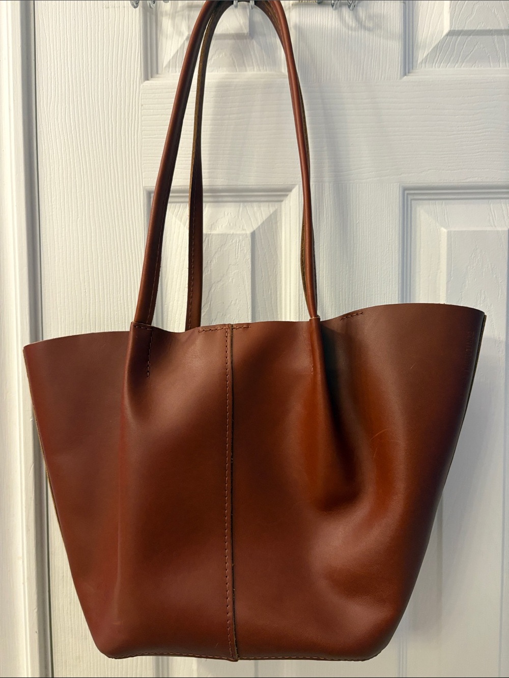 Portland Large Devon Classic Brown Leather Tote Bag. Beautiful leather. - Picture 6 of 8